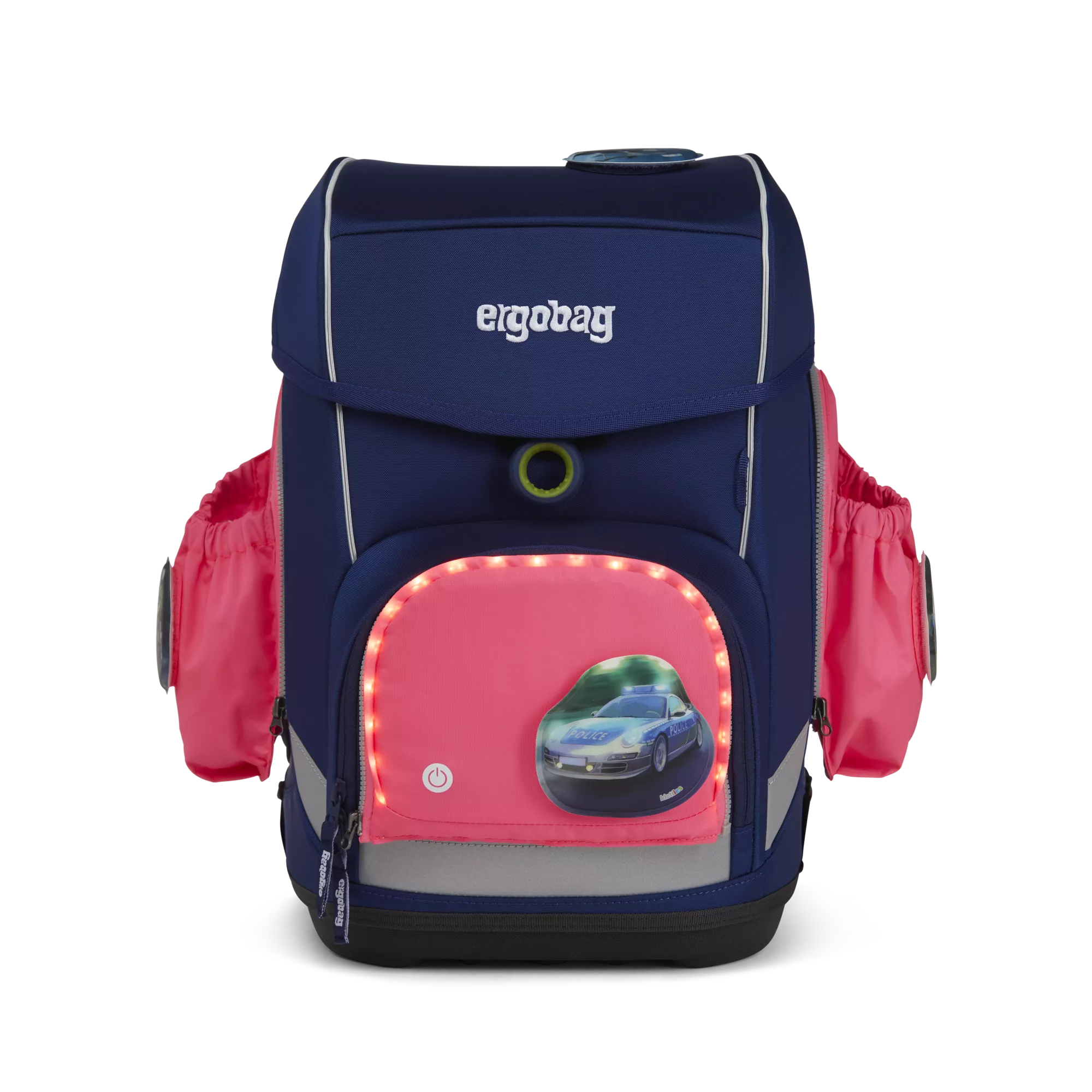ergobag Fluo LED Seitentaschen-Set Pink