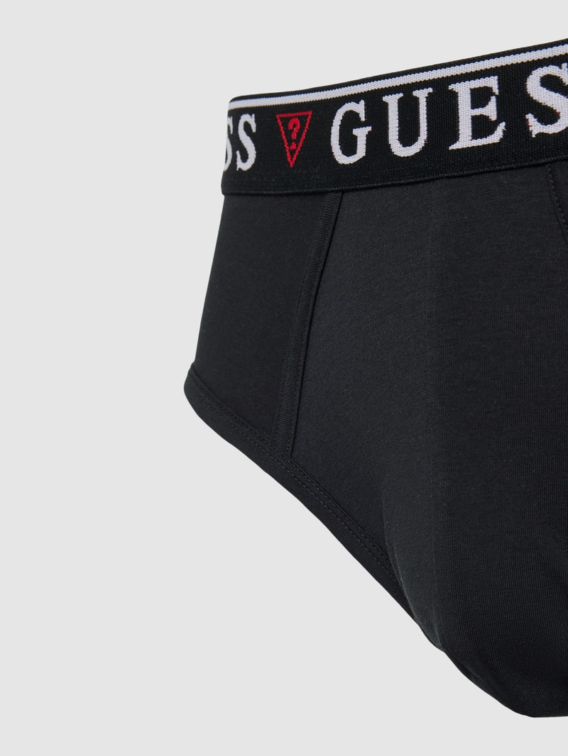 Slip mit elastischem Bund Modell 'BRIAN HERO' im 3er-Pack in schwarz