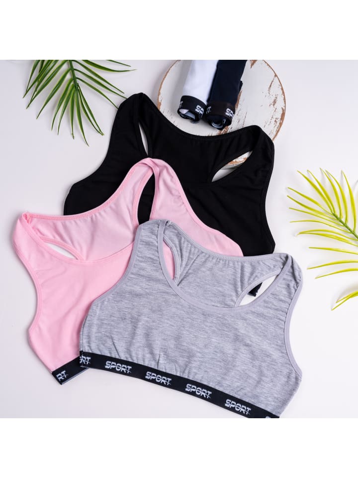LOREZA 5er Set Bustier - Sport - Bunt günstig kaufen