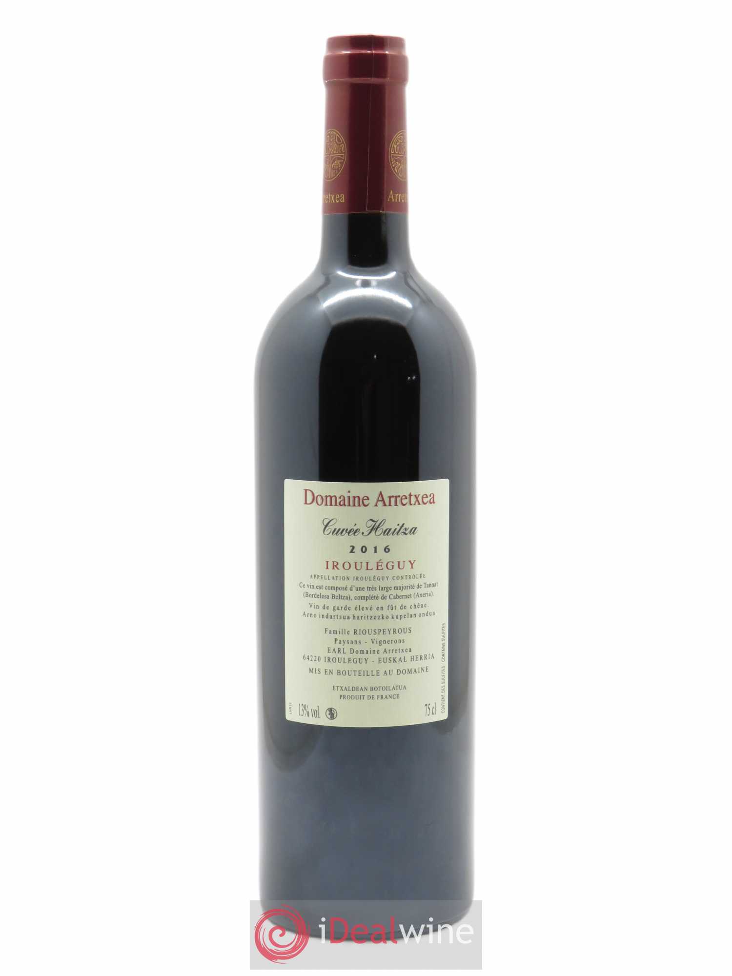 Irouléguy Cuvée Haitza Arretxea (Domaine)  2016 - Lot de 1 Bouteille
