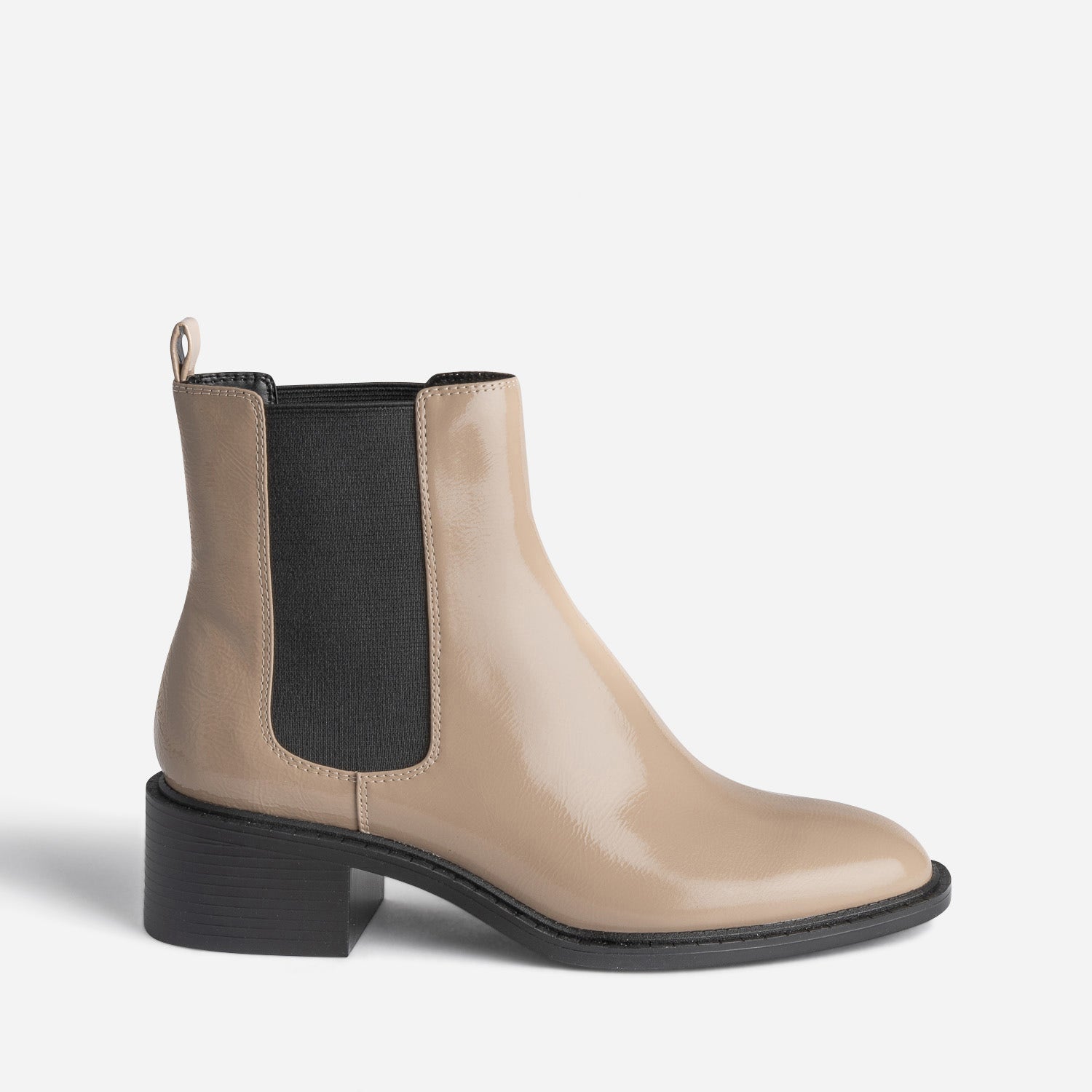 Chelsea boots beige verni