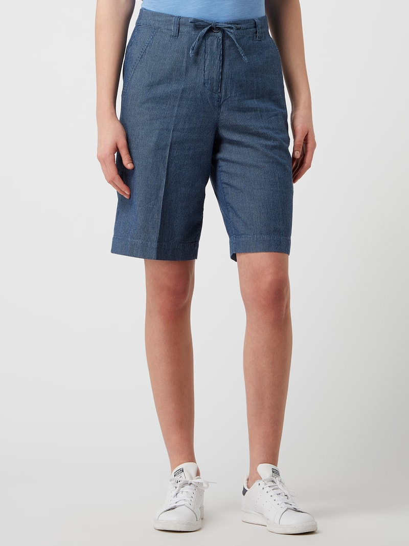 Bermudas aus Viskose in marineblau