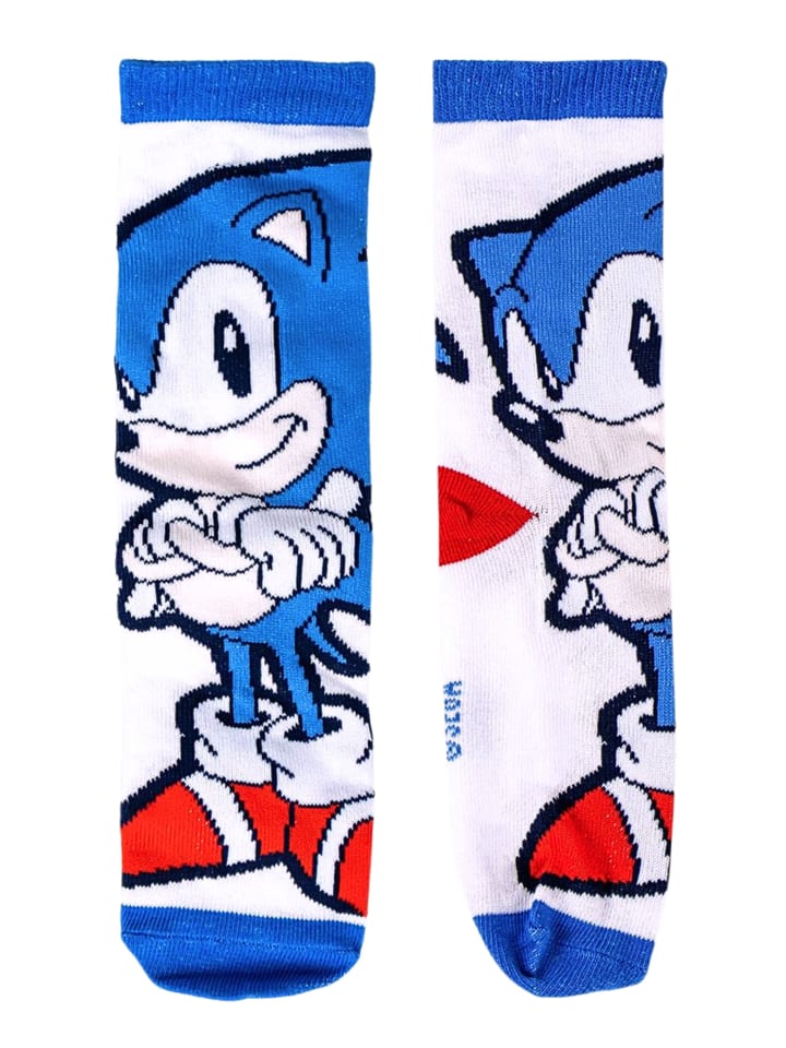 Sonic 4er - Pack Kindersocken Sonic The Hedgehog Geschenkset mit Spardose  in Blau günstig kaufen