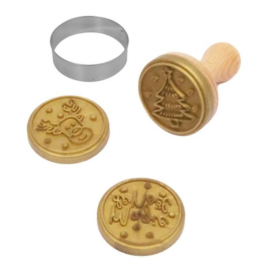 Stempel do ciasteczek z motywami świątecznymi