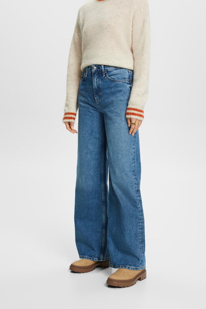 Jeans mit hohem Bund und geradem Bein