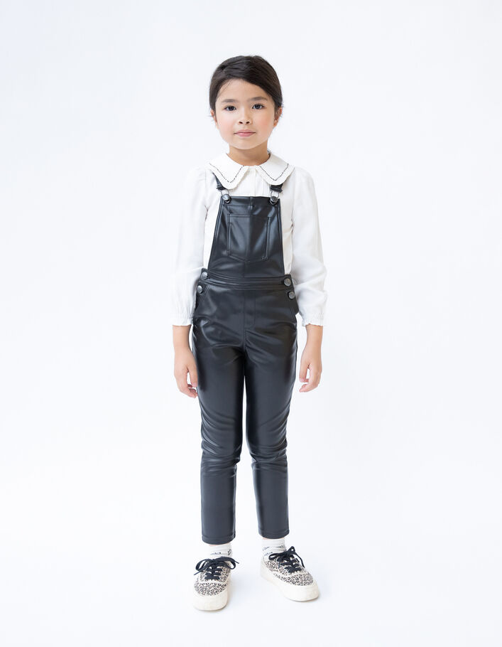 Salopette noire esprit rock fille