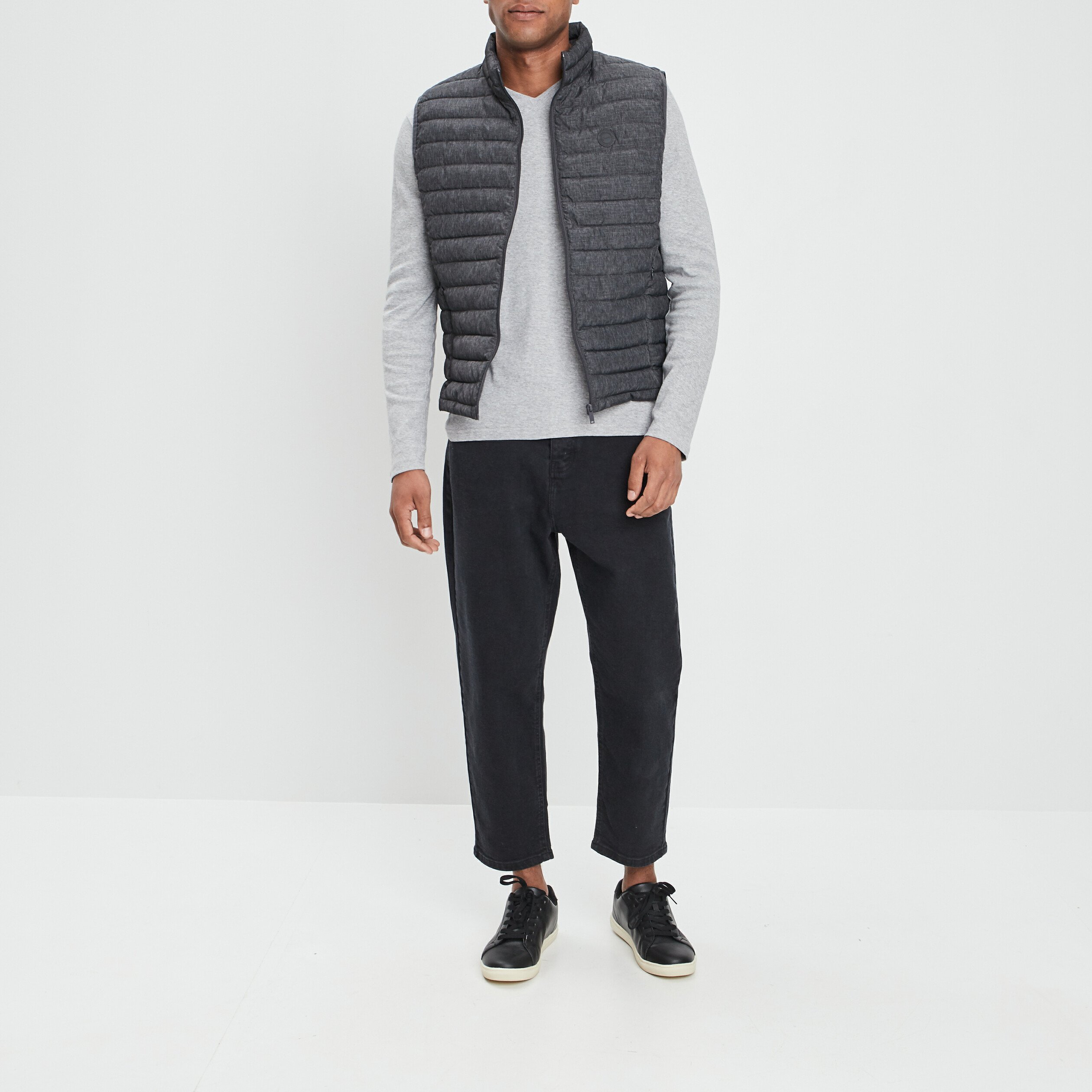 Jeans droit denim noir homme | La Halle