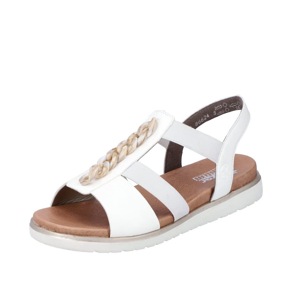 RIEKER Riemchen Sandalen weiss