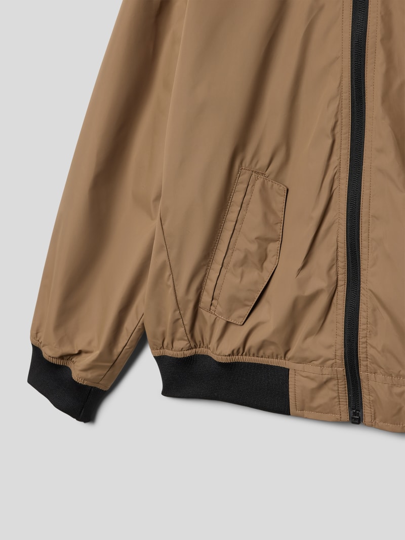 Jacke mit Label-Detail in schokobraun