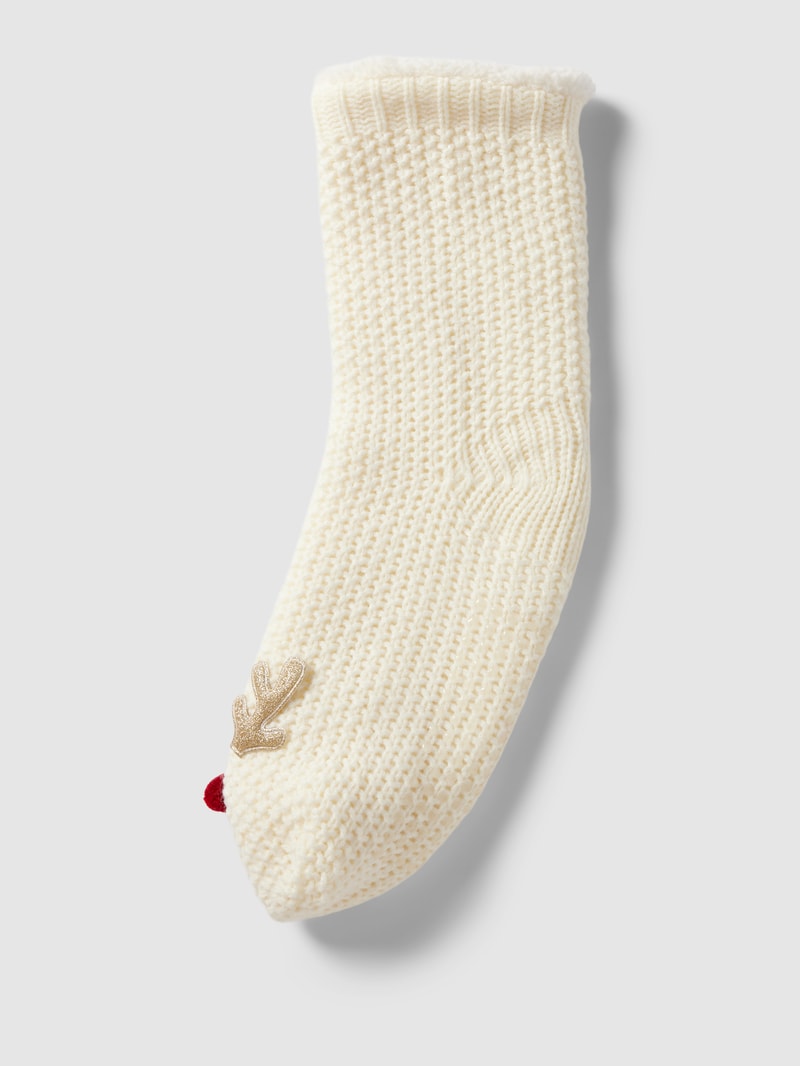 Socken mit rutschfesten Noppen in offwhite