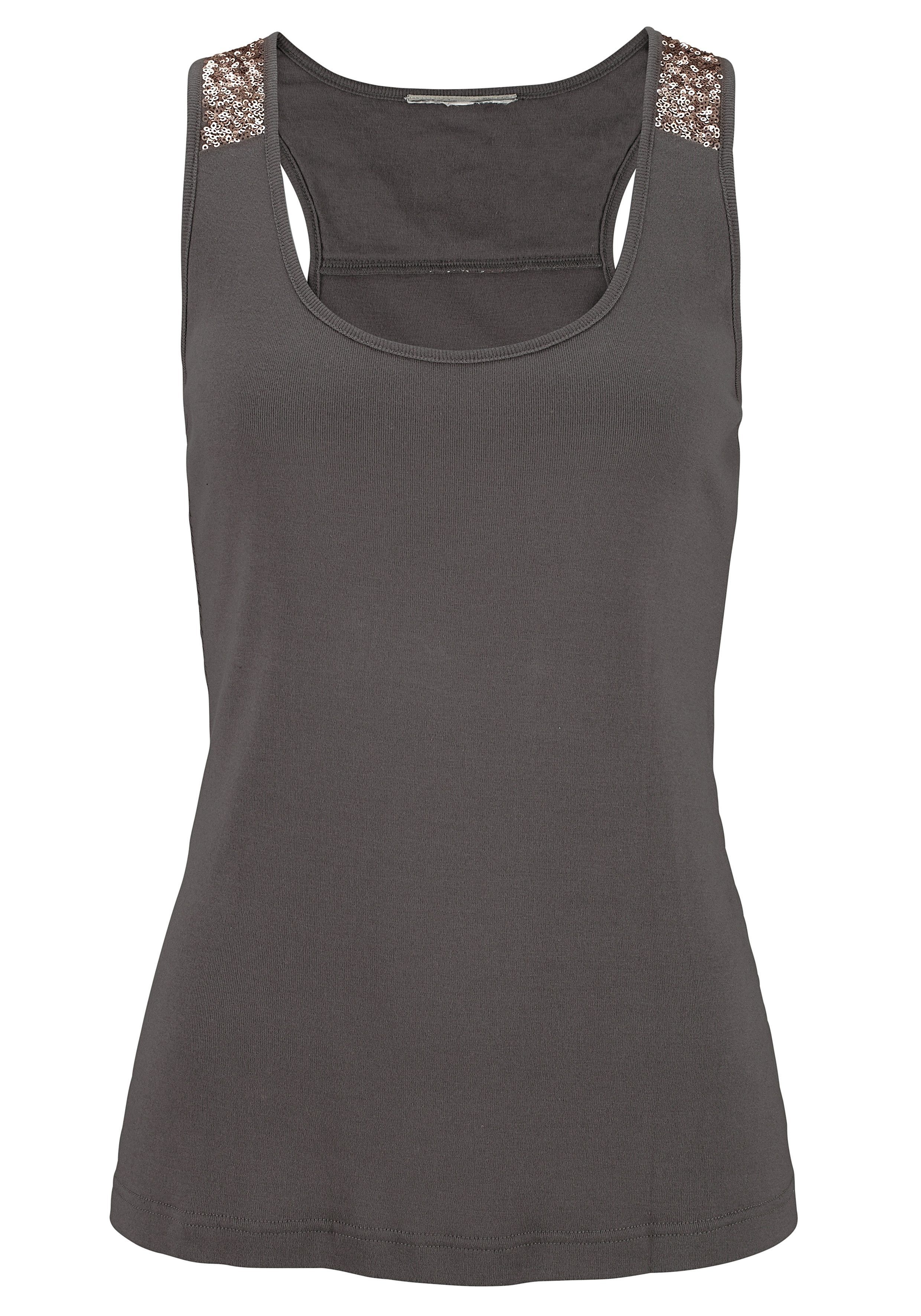LASCANA Strandtop mit Pailetten