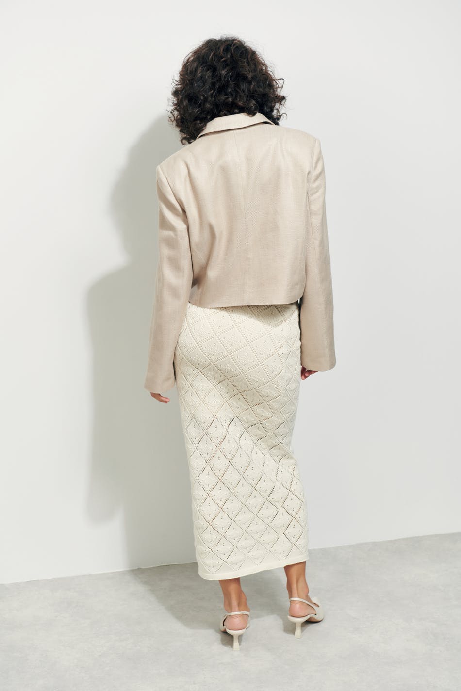Midi crochet skirt