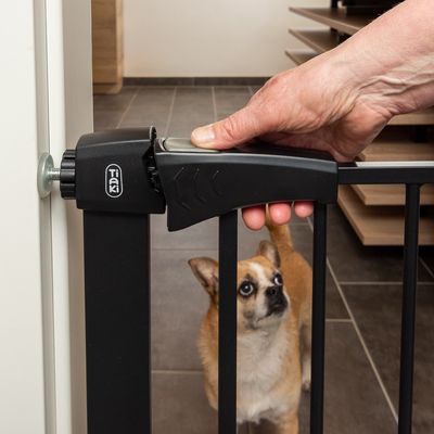 TIAKI Schwarzes Hundegitter mit 7 cm Verlängerung