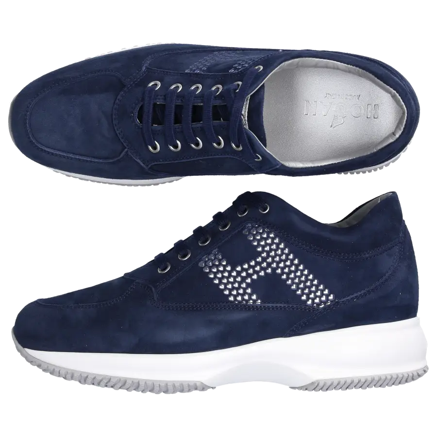 Hogan - Sneaker low INTERACTIVE Wildleder Logo dunkelblau - blau