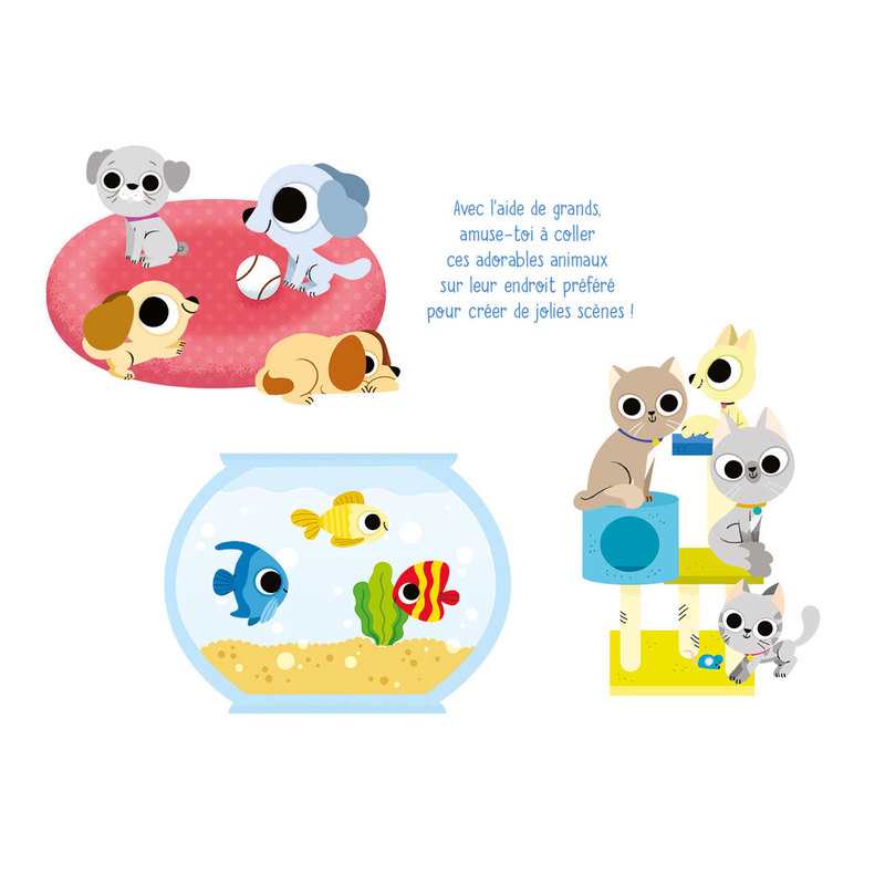 Pochette Avec mes grandes gommettes, je crée…Les animaux de la maison - Lito