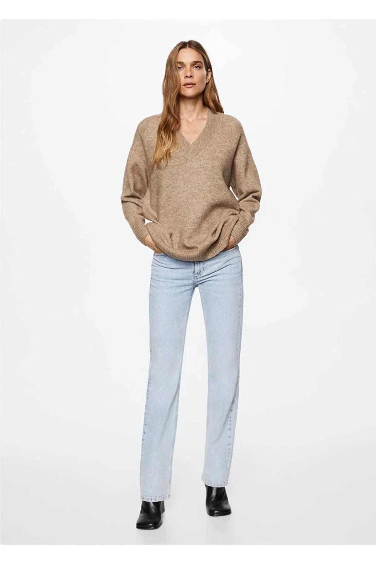 MANGO  37057714 Pullover und Strickjacken Braun