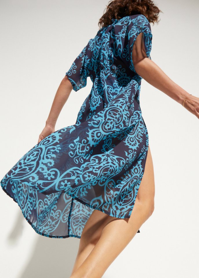 Strand Kaftan-Kleid aus recyceltem Polyester