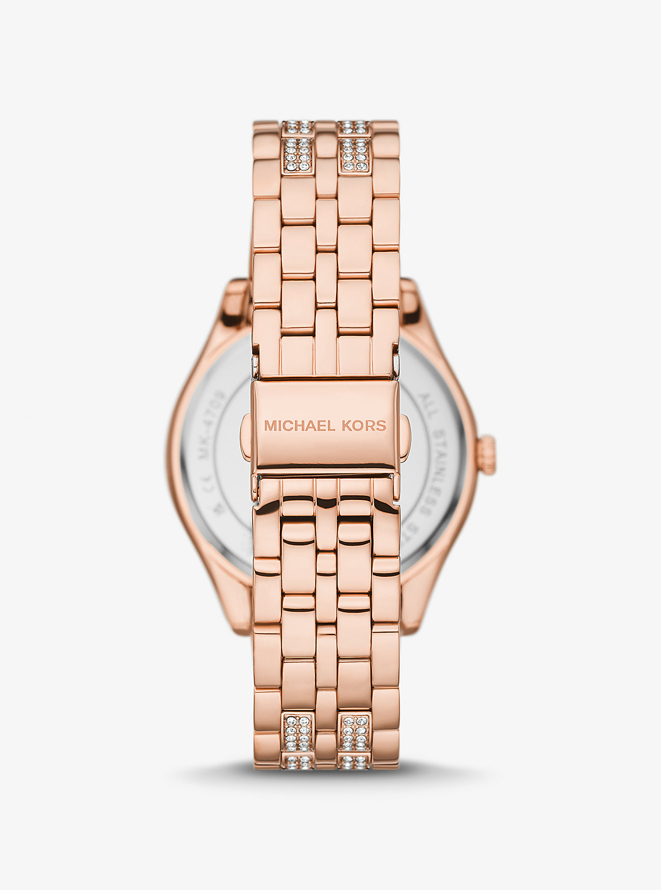 Harlowe Pavé roségullfarget klokke - ROSÉGULL