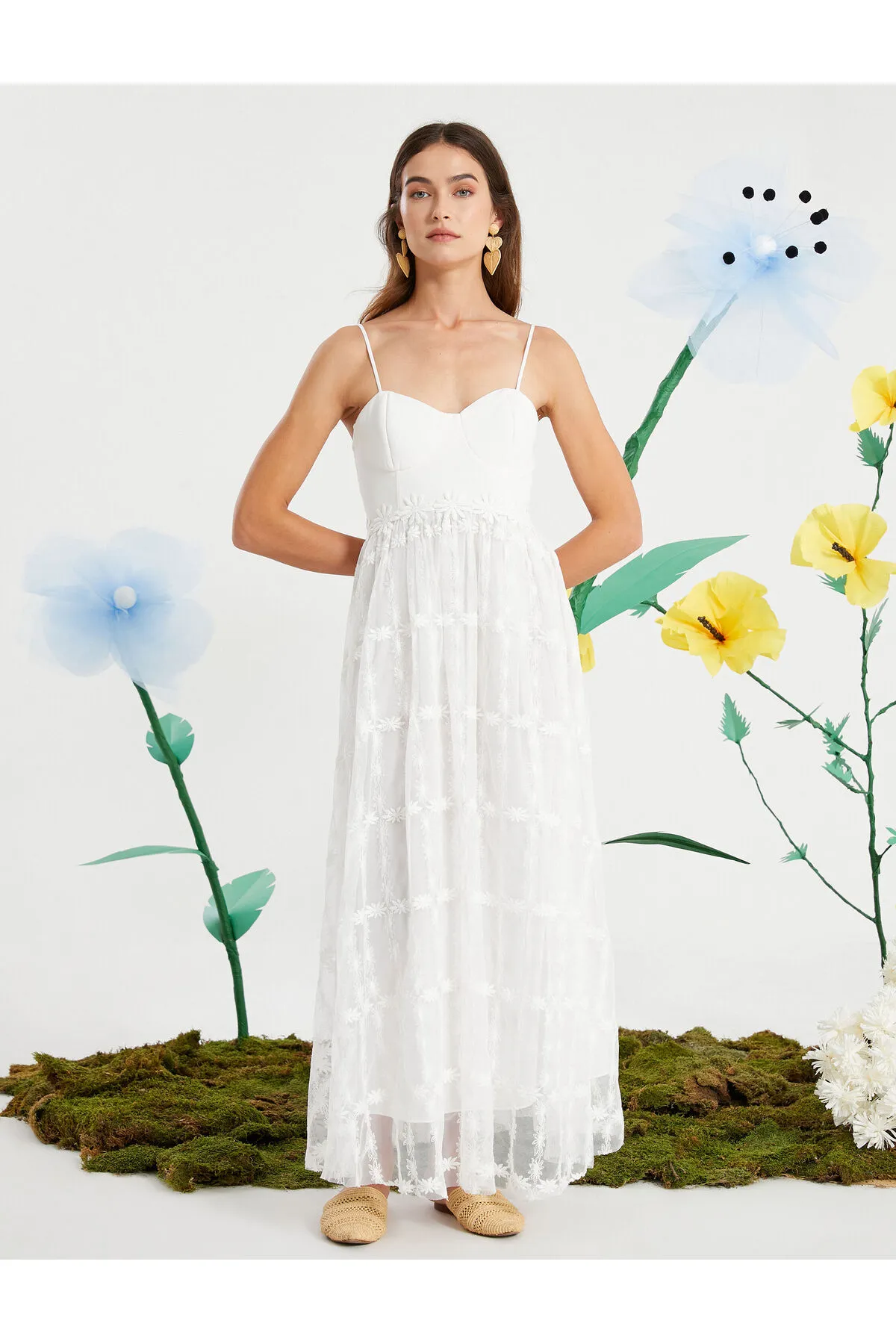 Koton  Kleid mit Daisy-Trägern und Tülldetails