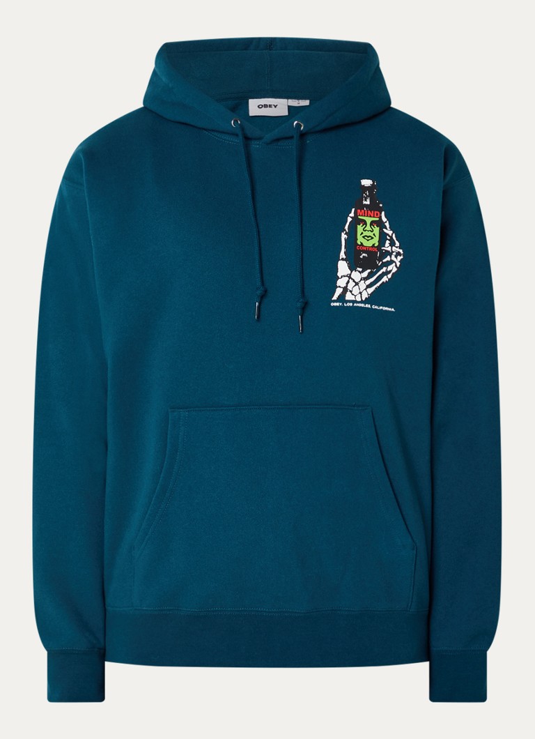 Obey Mind Control-hettegenser med logo og trykk på ryggen