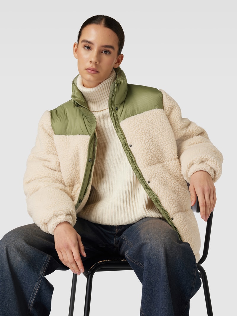 Jacke mit Teddyfell Modell 'DACE' in offwhite
