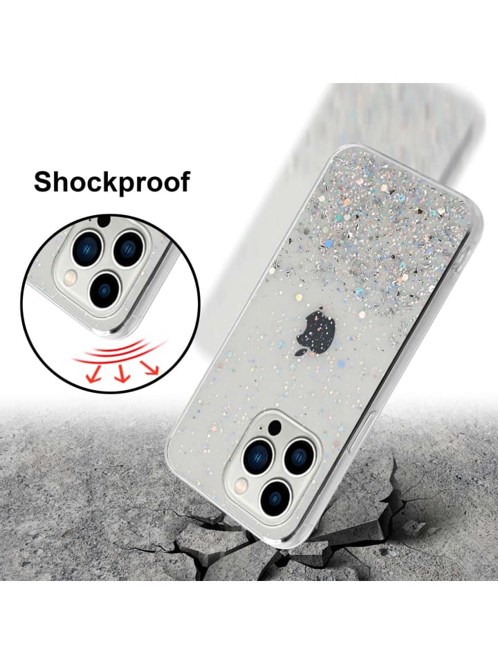 cadorabo Hülle für Apple iPhone 14 PRO Glitter in Transparent mit Glitter günstig kaufen onesize