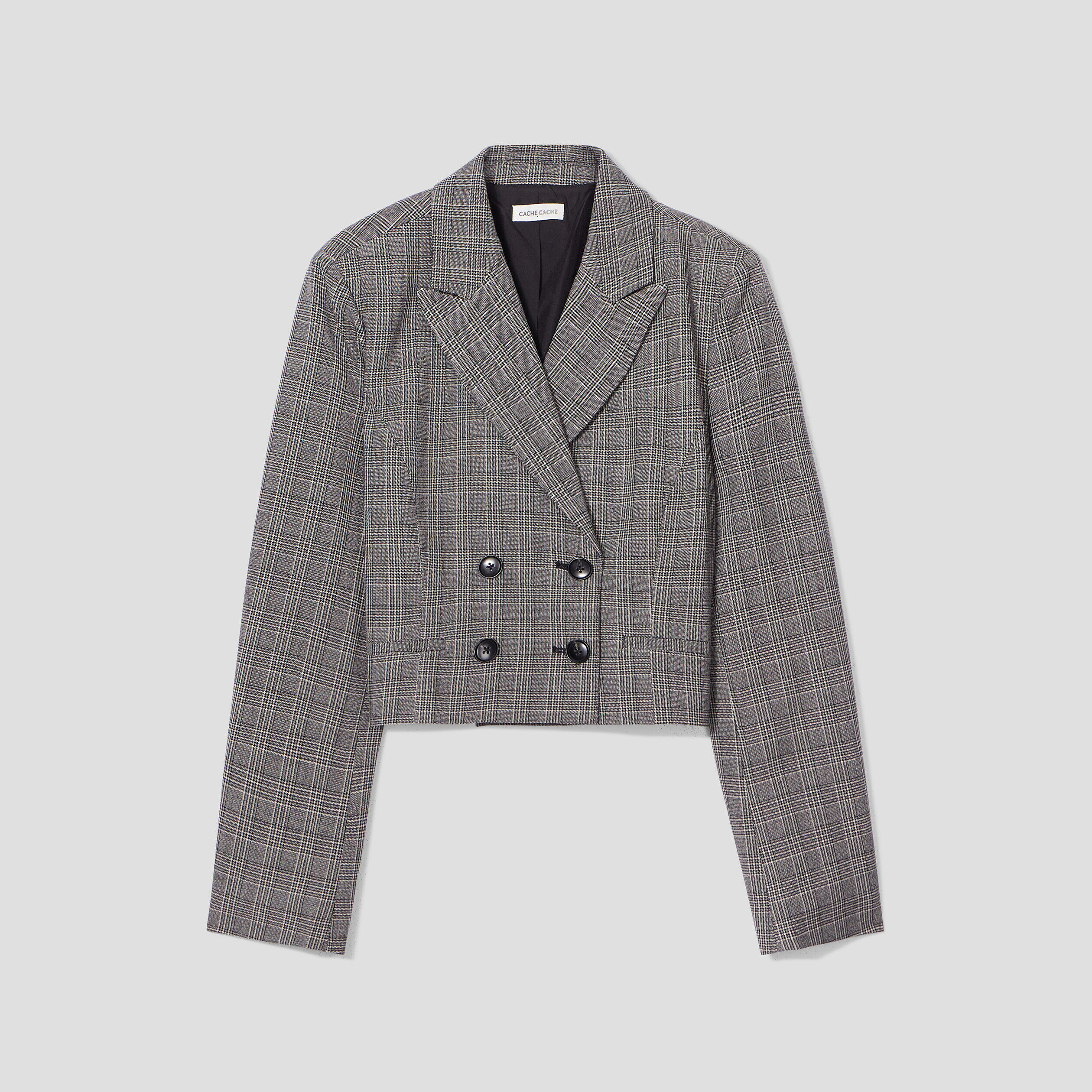 Veste ajustée boutonnée gris femme | Cache Cache