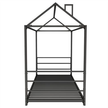 Celya Metallbett 90 x 200cm Kinderbetten,Hausmodellierende Kinderbetten, Einzelbetten, Plattform, Schwarz