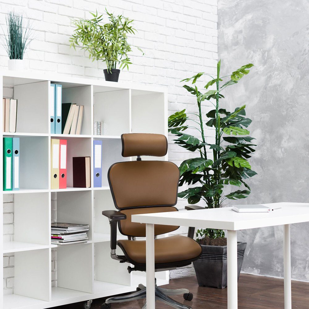 hjh OFFICE Drehstuhl High End Bürostuhl ERGOHUMAN PLUS Leder (1 St), Schreibtischstuhl ergonomisch