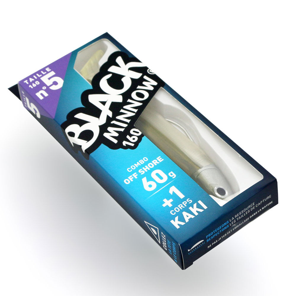 Leurre Souple Shad Fiiish Combo Black Minnow 160 Off Shore 16cm, 60g