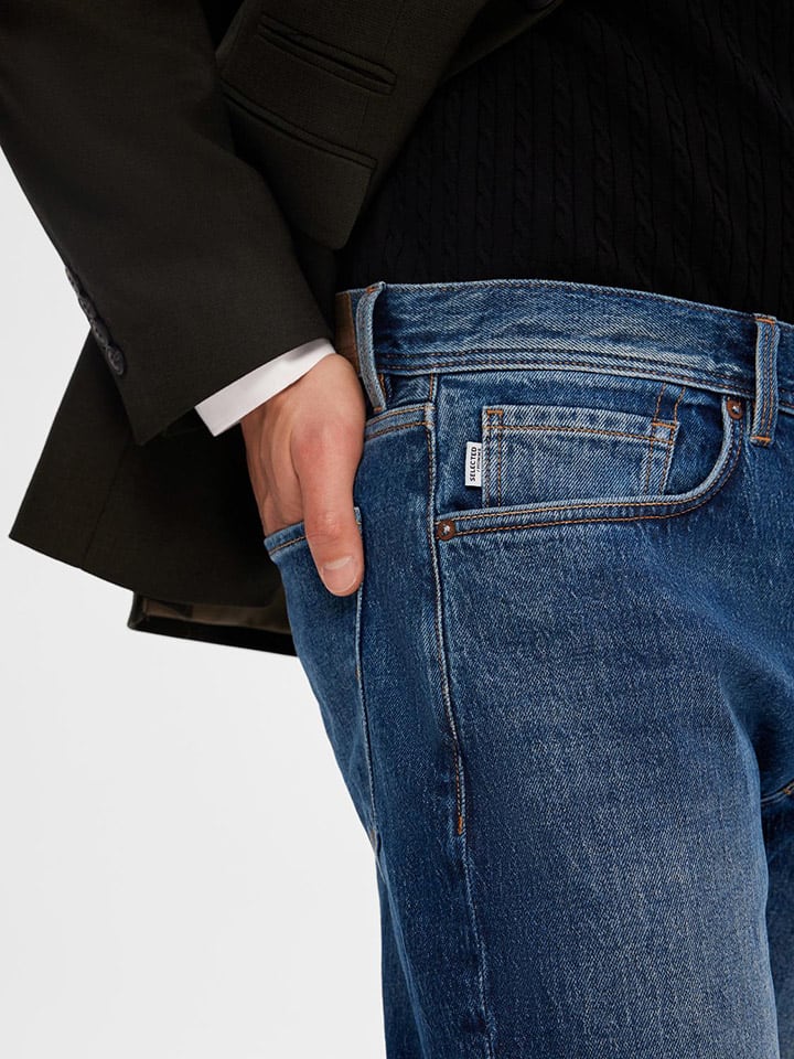SELECTED HOMME Jeans - Tapered Fit - in Dunkelblau günstig kaufen