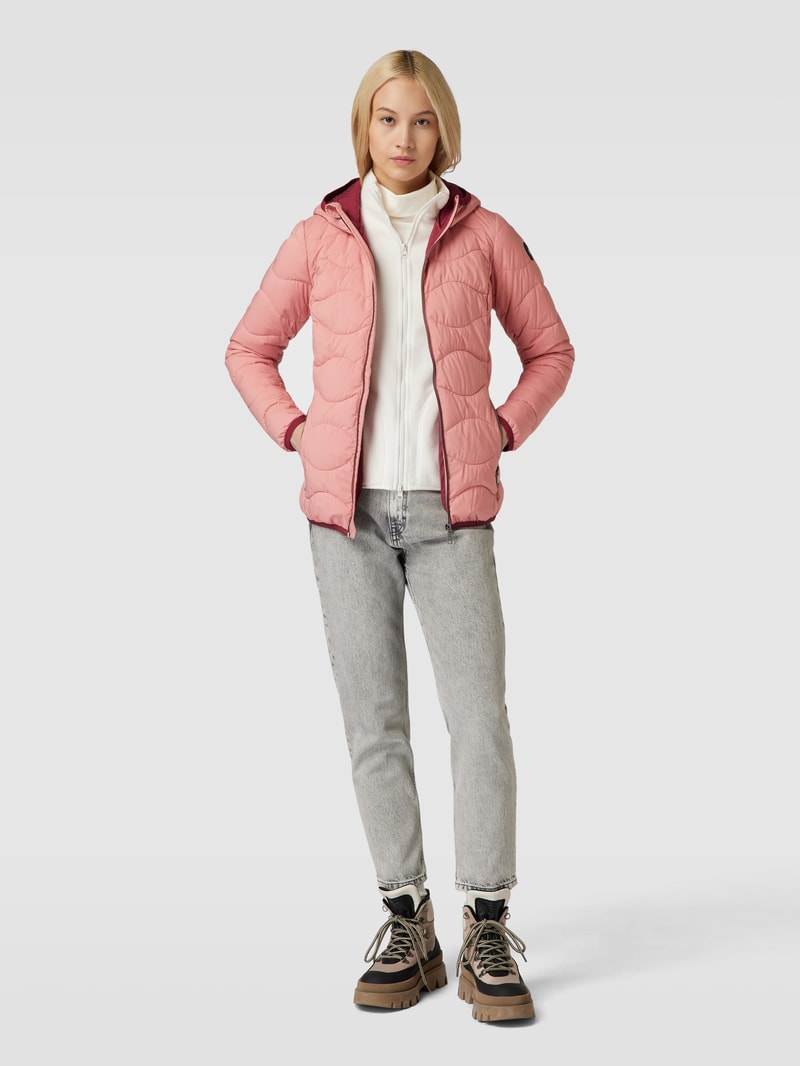 Jacke mit Label-Details in rosé