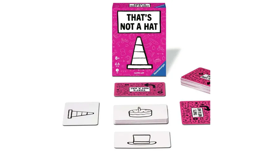 Ravensburger Spiel - That's not a hat - Partyspiel, Kartenspiel für 3-8 Personen, lustige Unterhaltung ab 8 Jahren