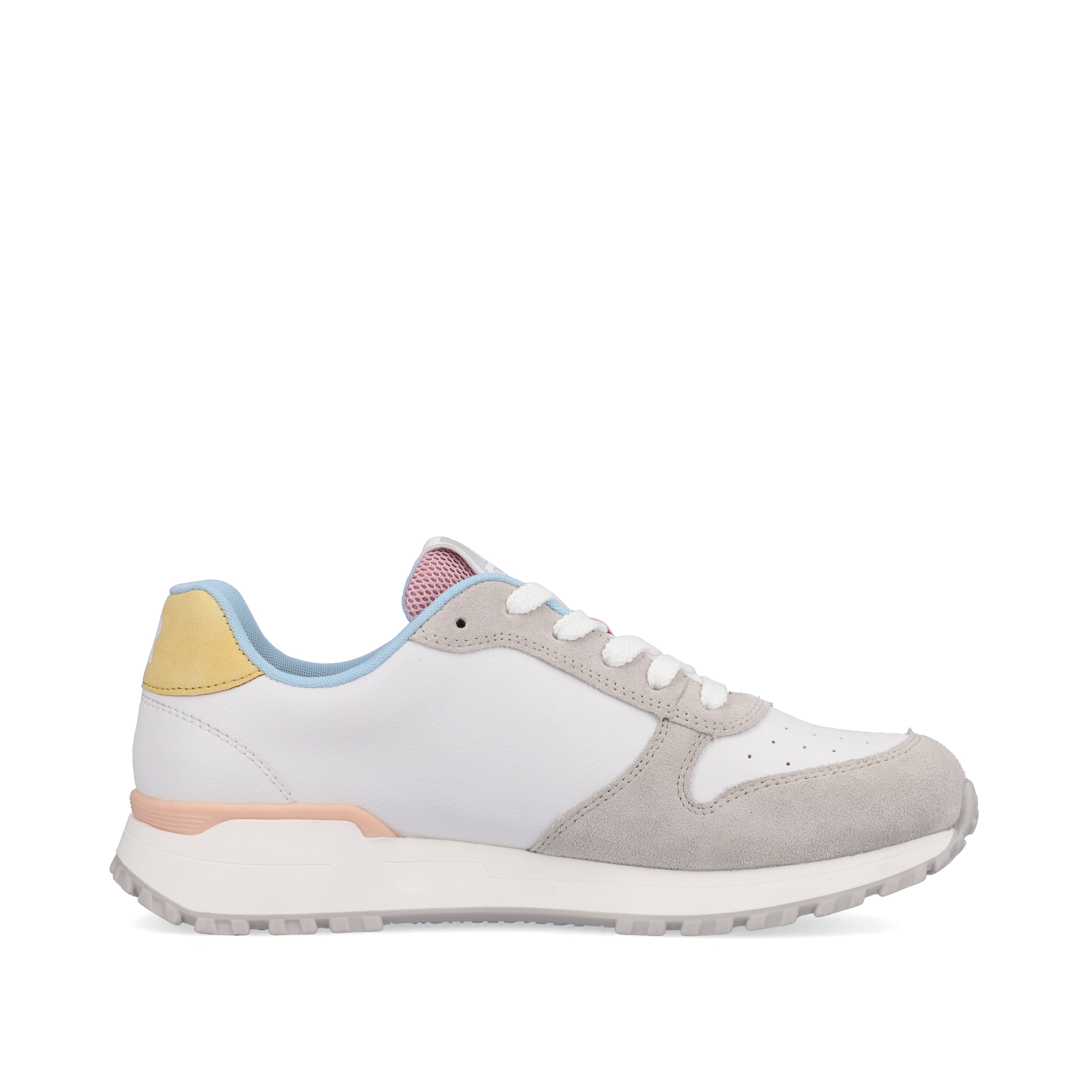 Rieker Damen Sneaker Low swan-white stone-grey