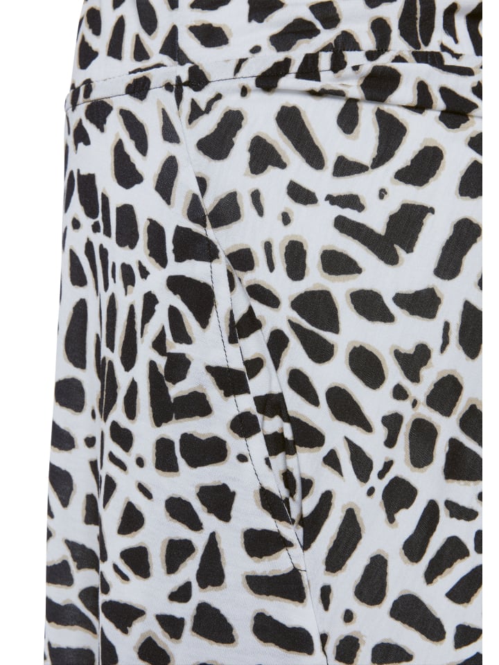LASCANA Jerseykleid in creme-schwarz bedruckt günstig kaufen