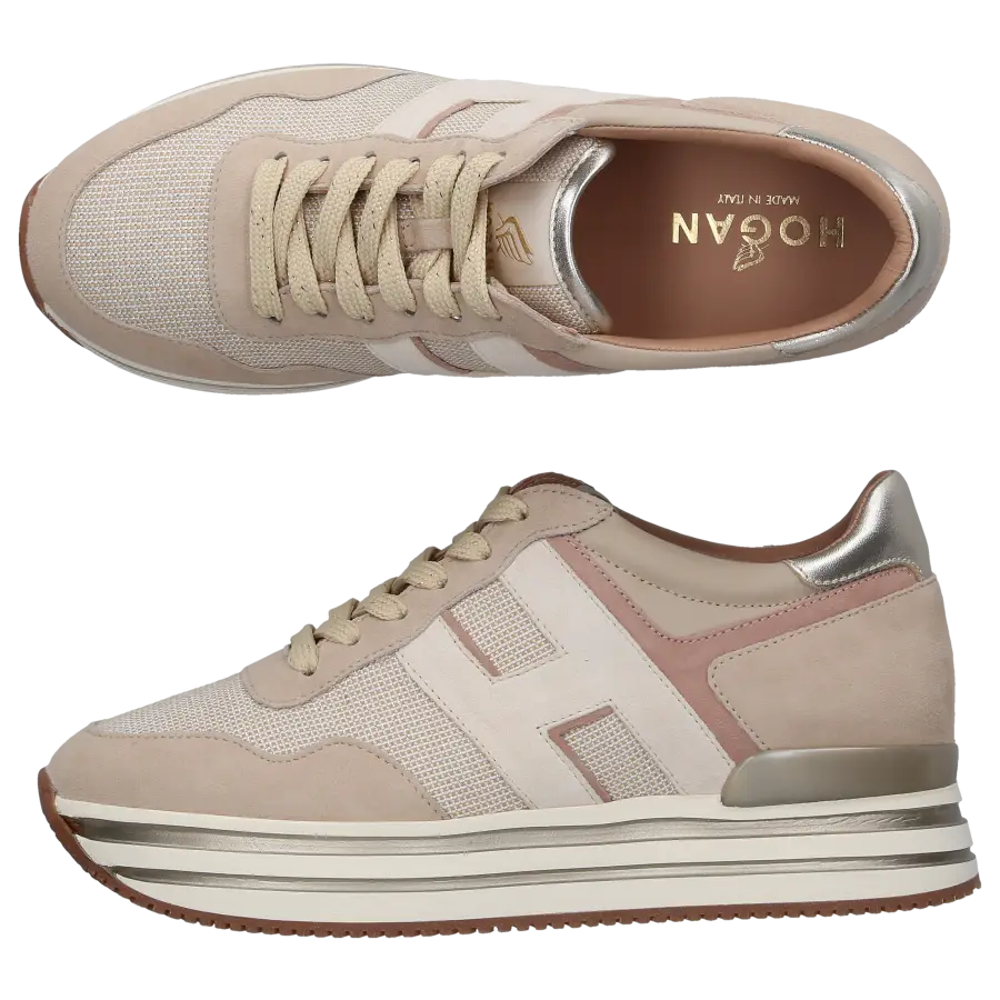 Hogan - Sneaker low H483 Nubukleder - beige