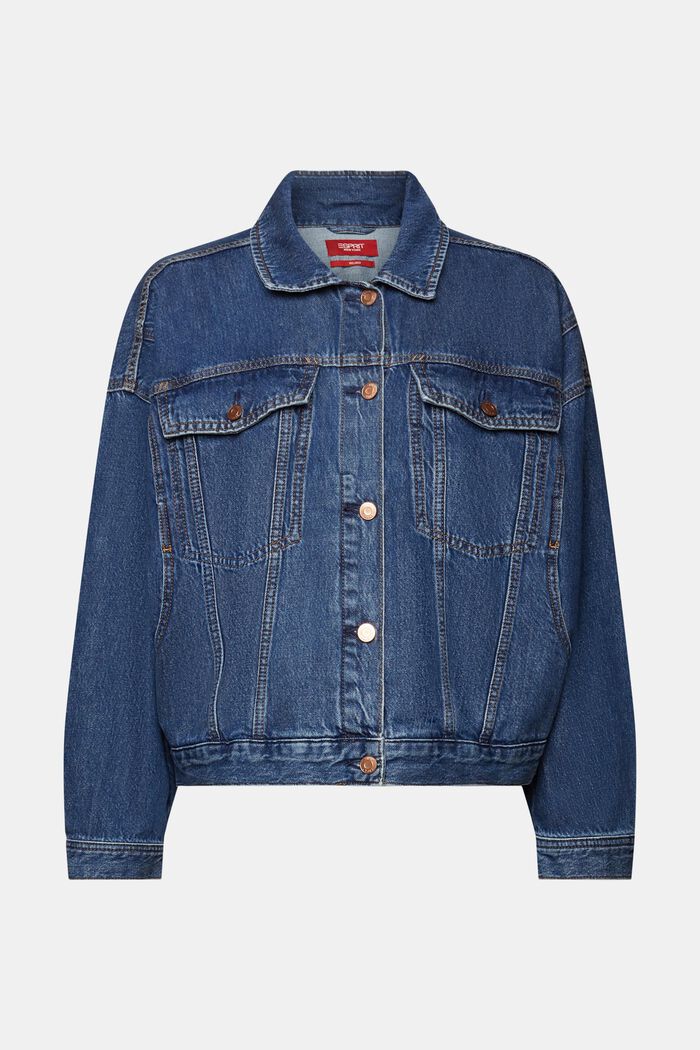 Oversize Jeansjacke, 100 % Baumwolle