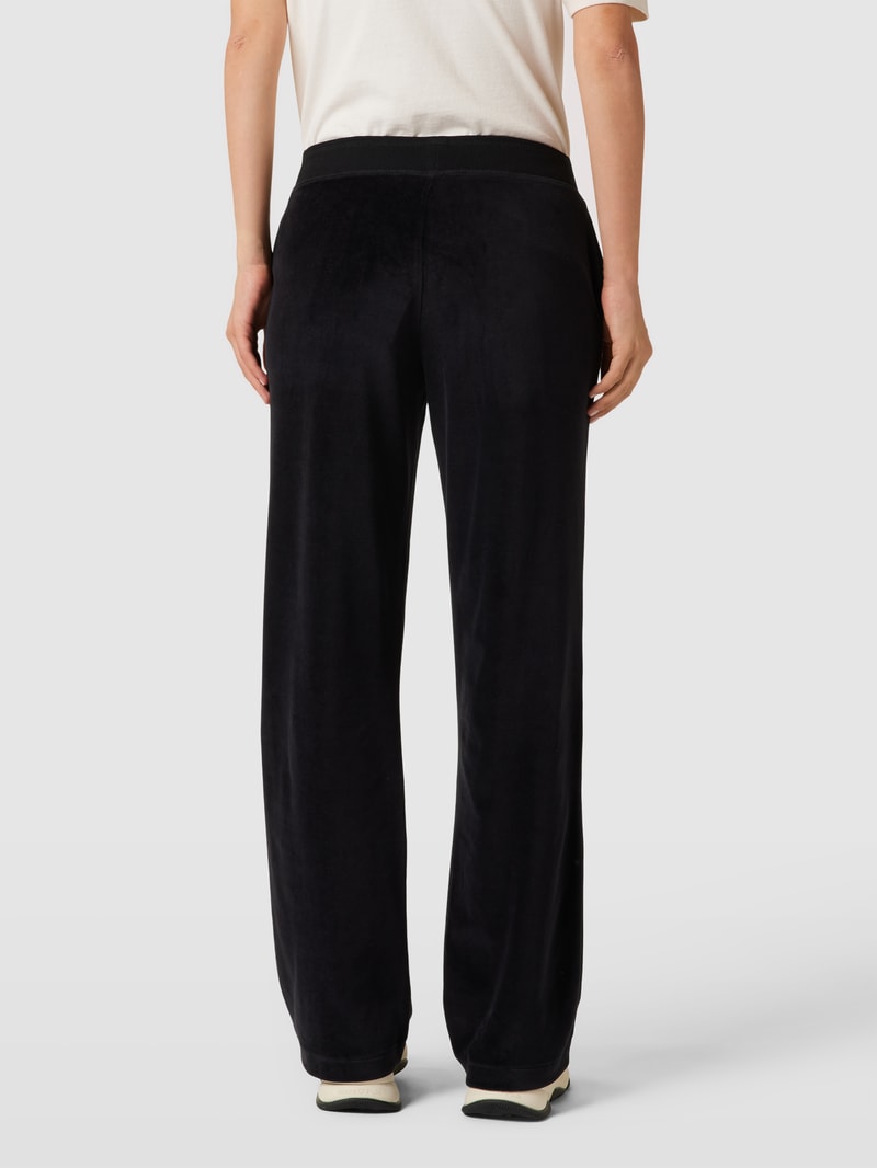 Flared Cut Hose mit elastischem Bund in schwarz