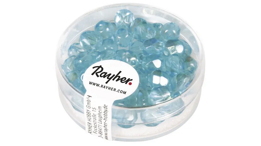 rayher Glas Schliffperle 6mm ø Türkis