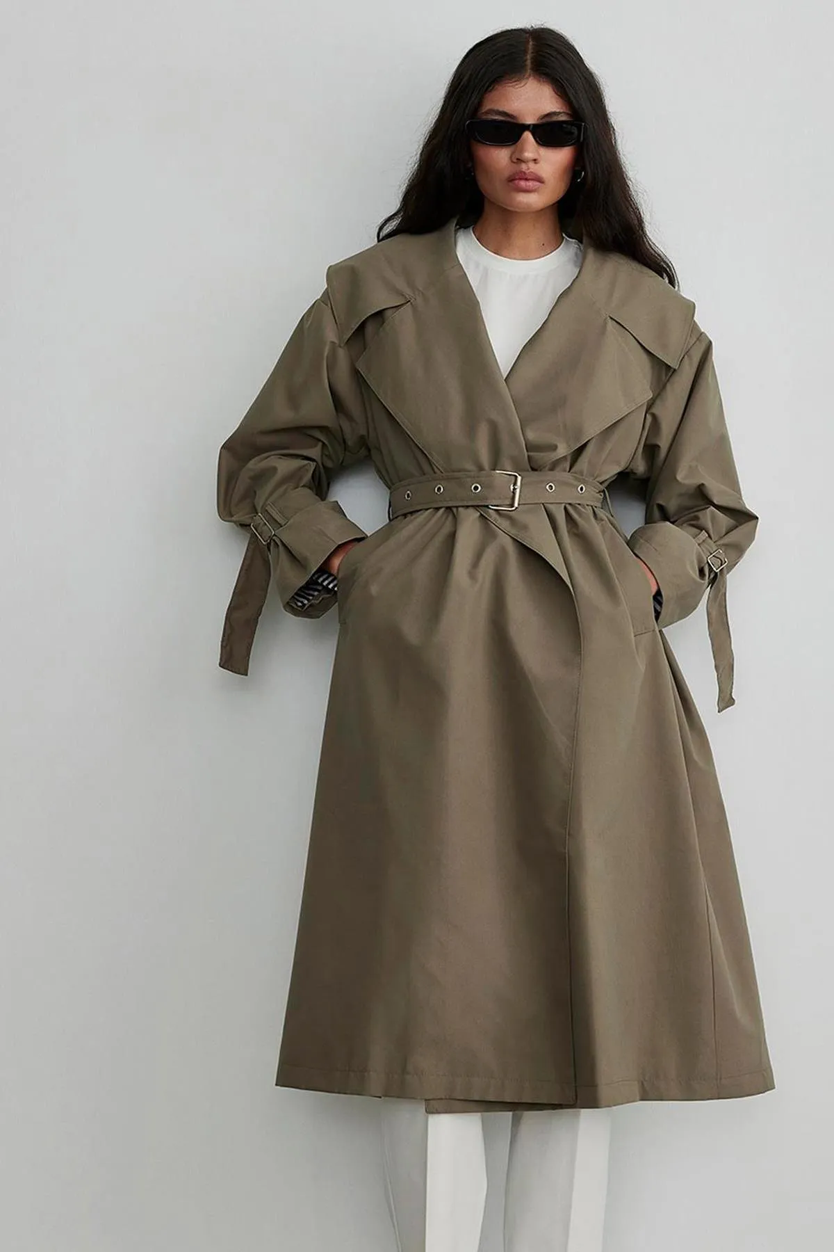 Suud Collection  Trenchcoat - Khaki - Basic