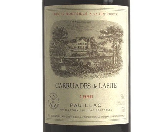 Carruades de Lafite Rouge 1996, Second Vin du ChâteauLafite-Rothschild Bordeaux Pauillac