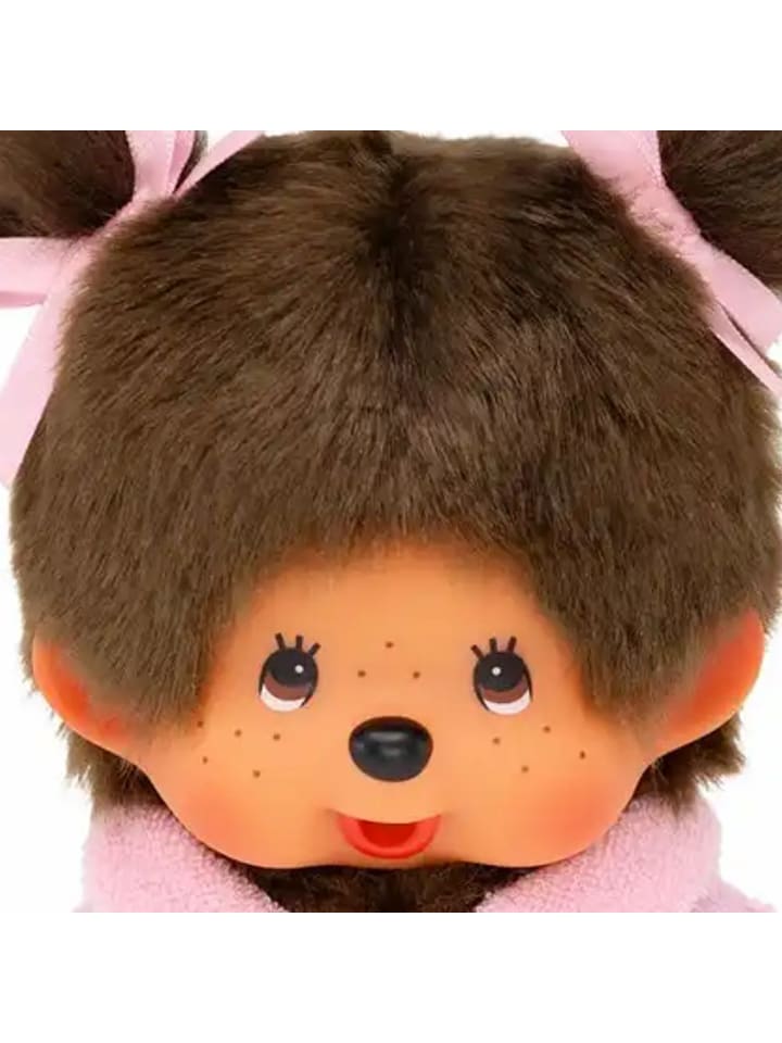 Monchhichi Mädchen im Bademantel mit Zöpfen | 20 cm Monchhichi Puppe | Fashion günstig kaufen onesize