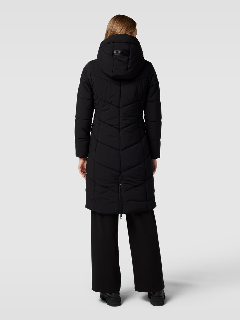 Steppmantel mit Label-Details Modell 'THE ARIBAY' in schwarz