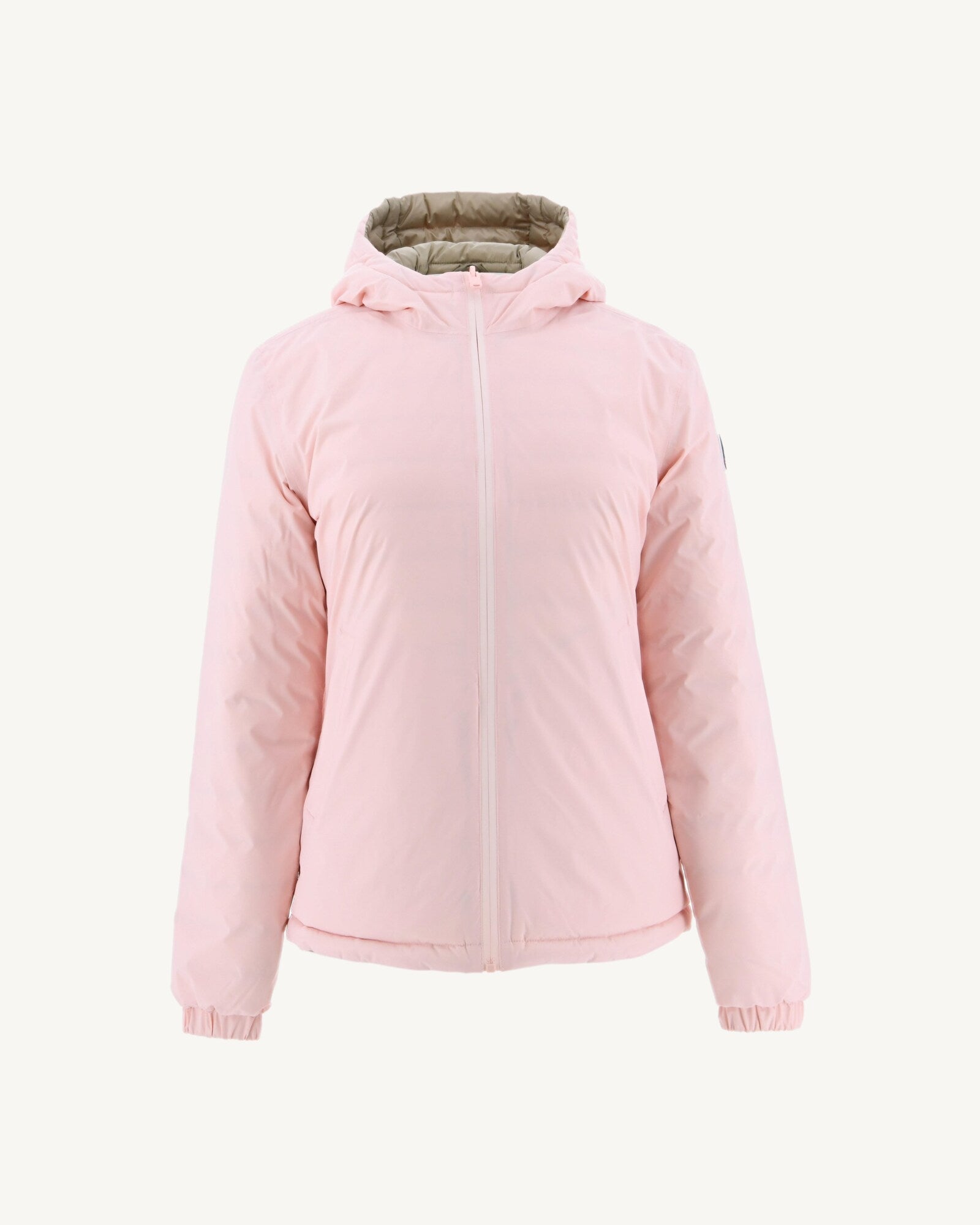 Doudoune réversible à capuche Rose clair/Beige Vienne