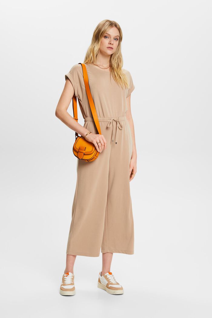 Jumpsuit aus Modal mit Bindegürtel