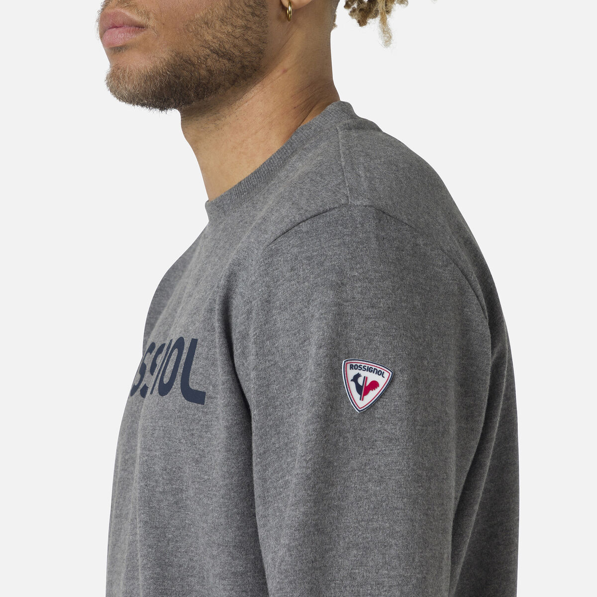 Herrensweatshirt mit Logo und Rundhalsausschnitt