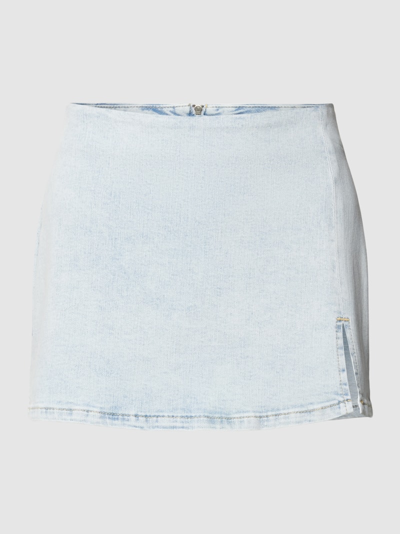 Minirock in Denim-Optik in hellblau