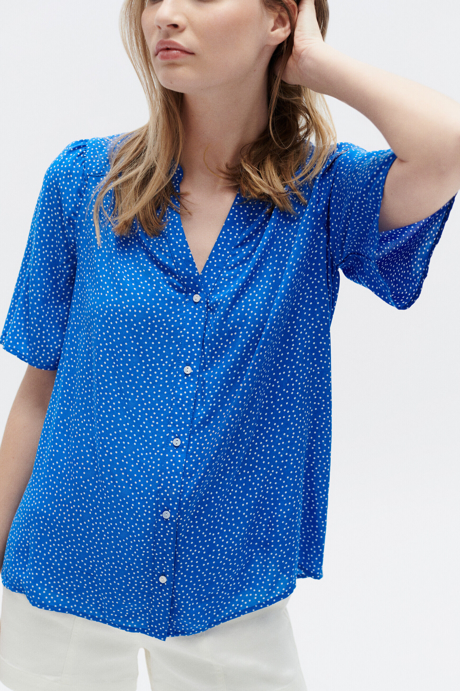 Chemise carla3 bleu marine femme