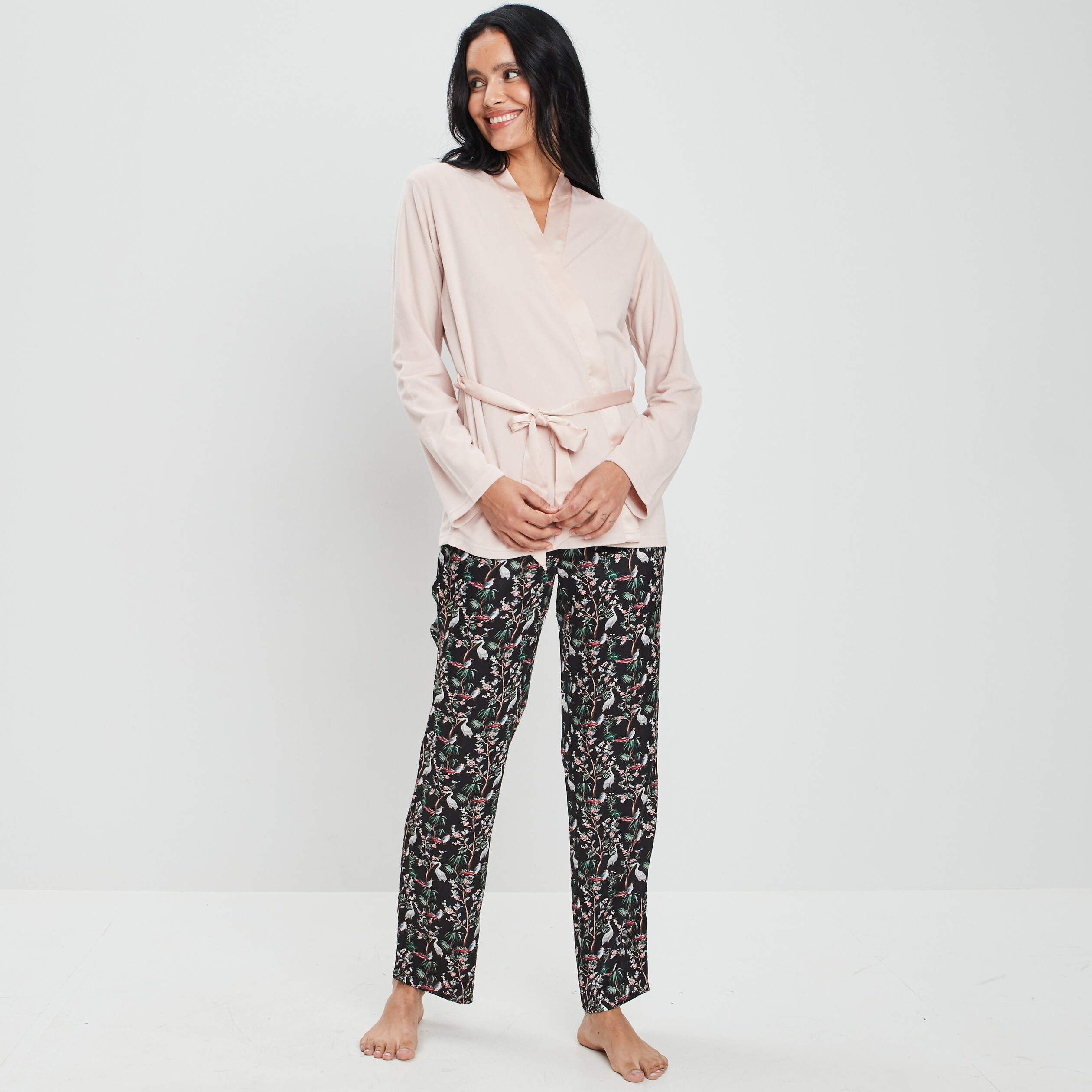 Ensemble pyjama 3 pièces noir femme | La Halle