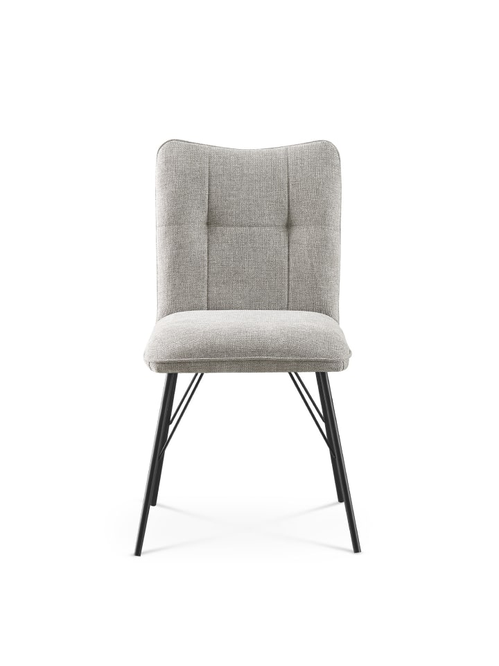 B&D Home 2er-Set: Esszimmerstuhl NELE in Grau - (B)49 x (H)85 x (T)61,5 cm günstig kaufen onesize